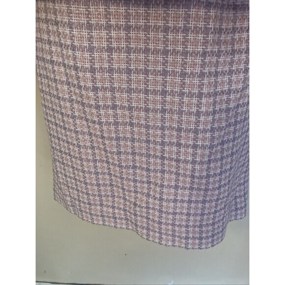 JONES NEW YORK Women 2PC Skirt Suit Sz 6 Pink Plaid Houndstooth Business Career - Picture 5 of 12